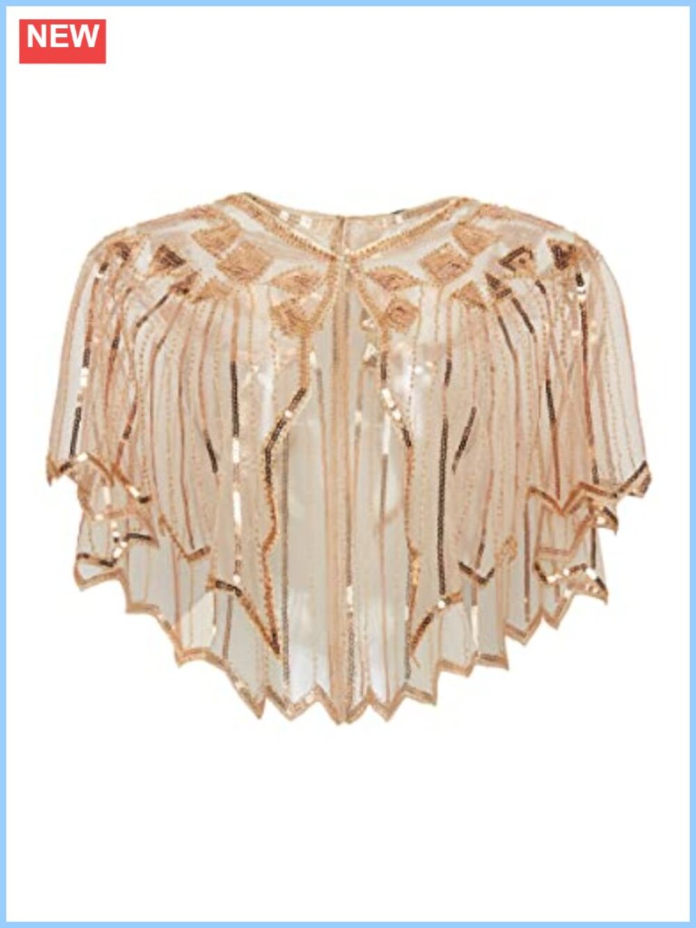 Sequin Beaded Shawl Wrap Pullover Cover Up Evening Cape